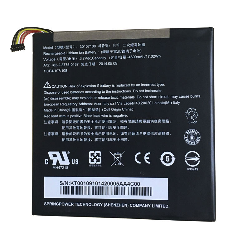 Replacement Battery for ACER Iconia Tab 8 battery