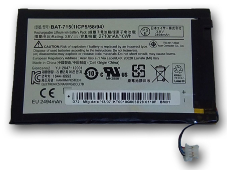 Replacement Battery for ACER KT0010G003 battery