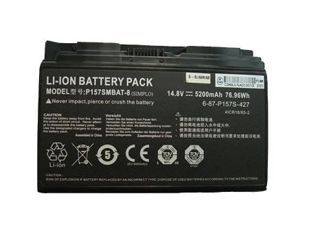 Replacement Battery for Clevo Clevo P157 Series battery