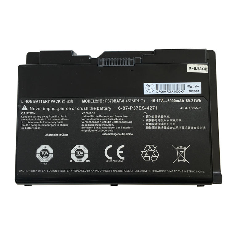 Replacement Battery for Clevo clevo P370SM-A battery