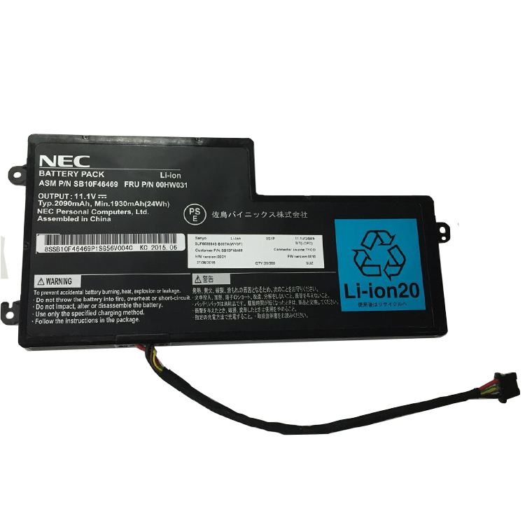 Replacement Battery for NEC FRU P/N 00HW031 battery